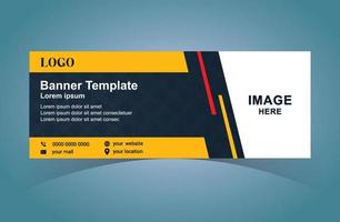 Professional Web Banner Design Template. Social Media Banner Design. vector