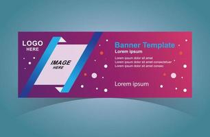 Professional Web Banner Design Template. Digital Business Marketing Agency Social Media Cover Template. vector