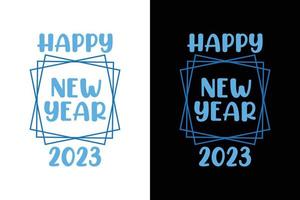 feliz año nuevo 2023 camiseta vector