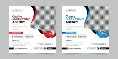 Creative Business social media post, Digital marketing agency Corporate banner promotion ads sales and discount banner vector template design.