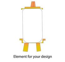 School supplies. easel. illustration isolated on a white background. vector