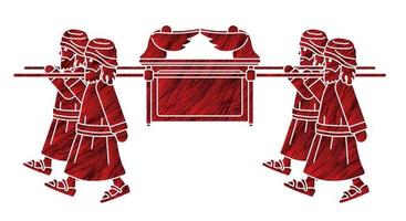 Group of Levi Carrying Ark of the Covenant vector