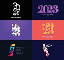 Big Set of 2023 Happy New Year logo text design 2023 number design template vector