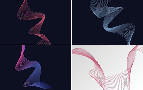 modern wave curve abstract presentation background Pack vector