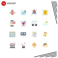 Universal Icon Symbols Group of 16 Modern Flat Colors of conversation ufo laptop space galaxy Editable Pack of Creative Vector Design Elements