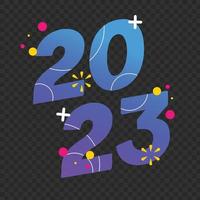 Text Effects New Year 2023 vector