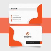 Business card design vector template in minimal style