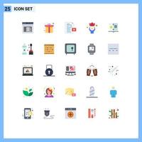 25 Creative Icons Modern Signs and Symbols of well exercise reward office document Editable Vector Design Elements