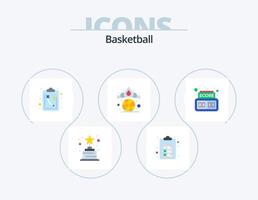 Basketball Flat Icon Pack 5 Icon Design. . digital. strategy. board. king vector