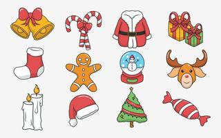 Cute Christmas Elements Pack vector