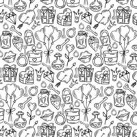 Seamless doodle love pattern.Vector deisgn background vector