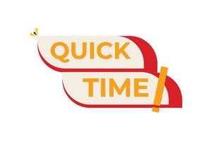 Quick time concept with flat design design vector