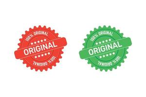 100 percent original rubber seal stamp design vector