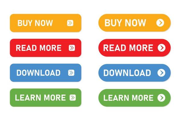 Set of UI buttons or app buttons design.