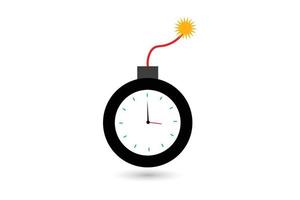 Bomb with clock timer vector