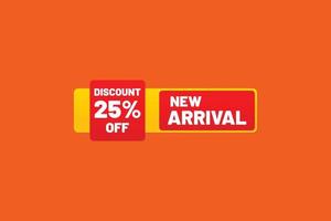 Discount 25 percent off New arrival modern banner design vector