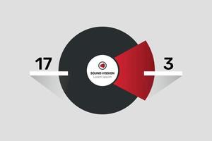 gráfico de gráfico de círculo redondo simplemente elementos gráficos de información editables en color vector