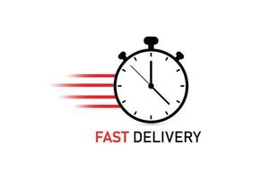 Fast Delivery vector flat design.