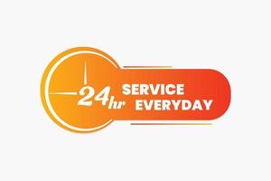 Creative 24 Hour Service Vector element design