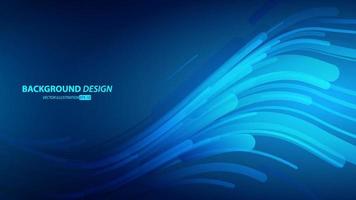 Abstract dark blue gradient color background. with streak lines. Digital future technology concept vector