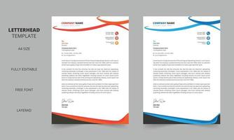 Professional clean simple elegant letterhead design template vector