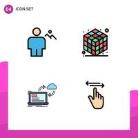 4 Creative Icons Modern Signs and Symbols of avatar processing human gadget dashboard Editable Vector Design Elements