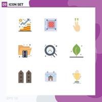 9 Universal Flat Colors Set for Web and Mobile Applications video folder web file ups Editable Vector Design Elements