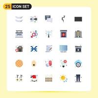 User Interface Pack of 25 Basic Flat Colors of type hardware education well tool Editable Vector Design Elements