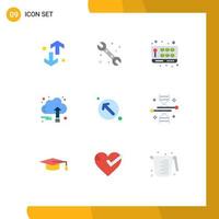 9 Creative Icons Modern Signs and Symbols of cloud finance system business fun Editable Vector Design Elements