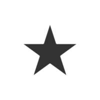 Star icon in flat style. Shape vector illustration on white isolated background. Geometric emblem business concept.