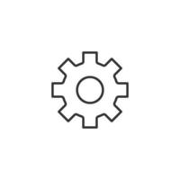 Gear vector icon in flat style. Cog wheel illustration on white isolated background. Gearwheel cogwheel business concept.