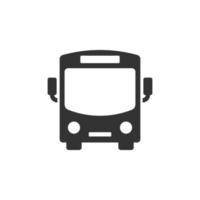 icono de autobús en estilo plano. Ilustración de vector de autocar sobre fondo blanco aislado. concepto de negocio de autobus.