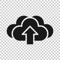 Digital service icon in flat style. Network cloud vector illustration on white isolated background. Computer technology business concept.