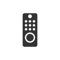 Tv remote icon in flat style. Television sign vector illustration on white isolated background. Broadcast business concept.