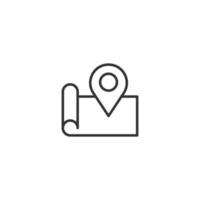 Map pin icon in flat style. gps navigation vector illustration on white isolated background. Locate position business concept.