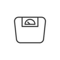 Scale icon in flat style. Balance vector illustration on white isolated background. Comparison business concept.