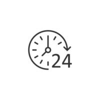 Clock icon in flat style. Watch vector illustration on white isolated background. Timer business concept.