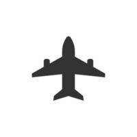 Plane icon in flat style. Airplane vector illustration on white isolated background. Flight airliner business concept.