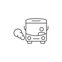 Bus icon in flat style. Coach vector illustration on white isolated background. Autobus vehicle business concept.