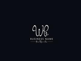 Luxury Wb Logo Image, Unique Wb Signature Logo Letter Vector Stock