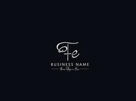 Monogram Fe Logo Letter, Initials fe signature Logo Letter Design vector