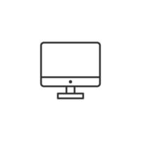 Computer monitor icon. Vector illustration on isolated background. Business concept tv monitor pictogram.