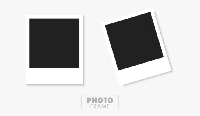 Realistic empty paper photo frame Royalty Free Vector Image