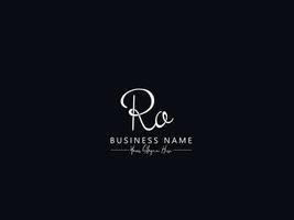 Typography Ro Signature Lo, Initial Ro Logo Letter Vector