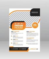 Build Dream House Flyer template for construction Company vector