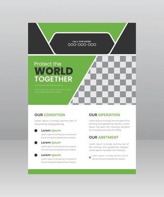 Save the World Nature Flyer template with Photo