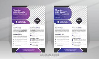 Healthcare Medical Flyer template with Photo Space vector