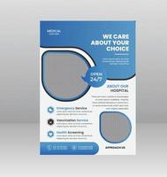 Healthcare Medical Flyer template with Photo Space vector