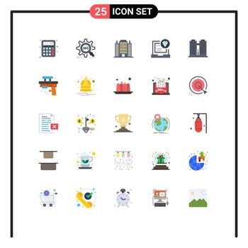 25 Thematic Vector Flat Colors and Editable Symbols of building coding resort code app Editable Vector Design Elements