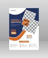 Modern Home Sale Flyer template with Photo vector